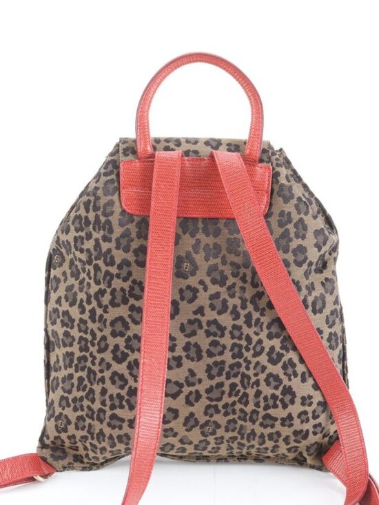 Fendi Vintage Leopard Print Leather Backpack Ree main image 4